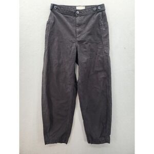 Everlane Fatigue Barrel Pants  Charcoal Organic Cotton Linen Utility Size 6